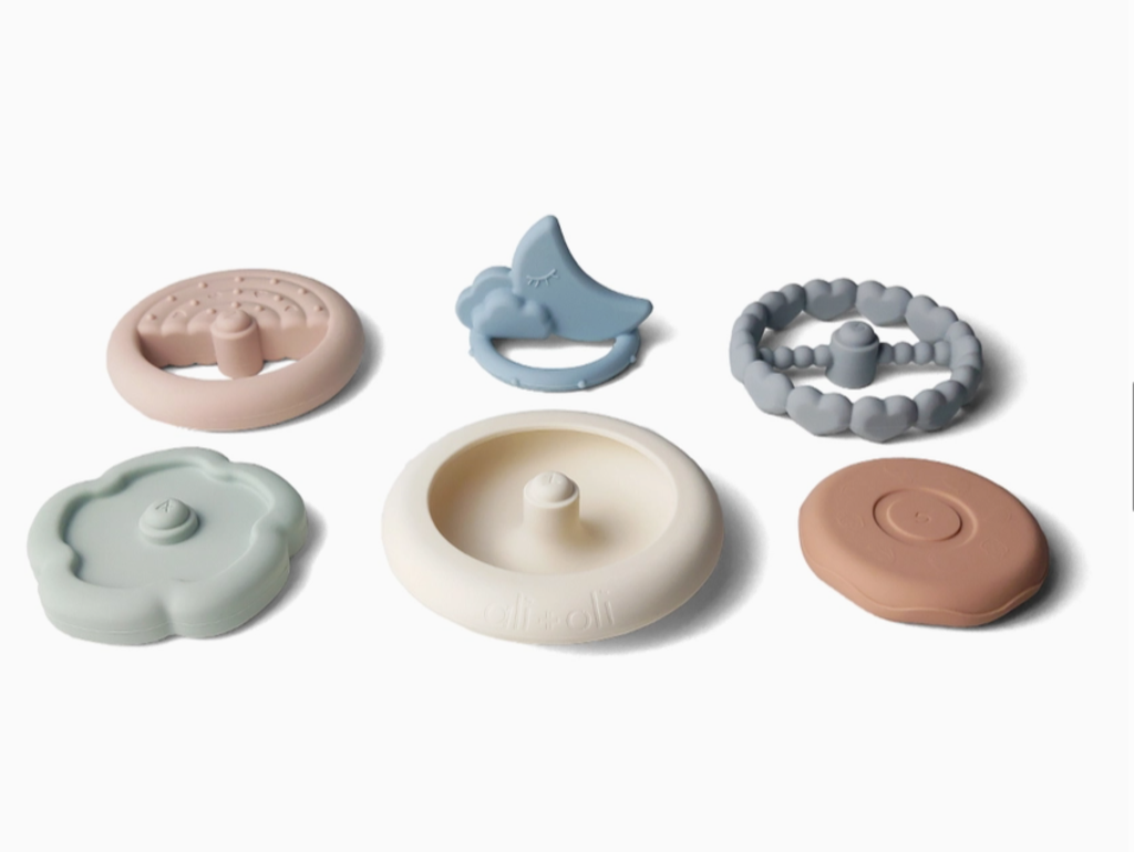 Soft Silicone Stacking Ring Tower (6-pc) Moon