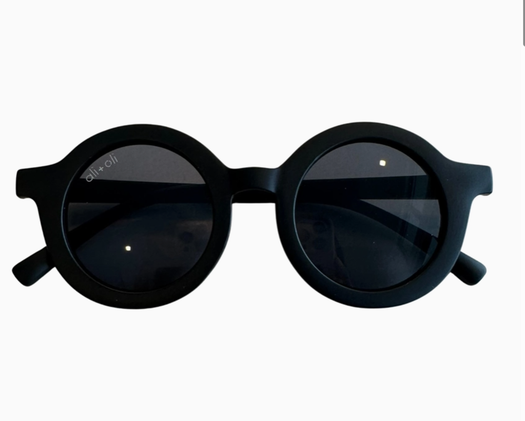 Kids Sunglasses Round (Black)
