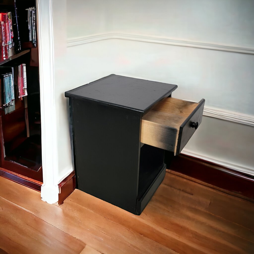 5156 Black Nighstand with Drawer