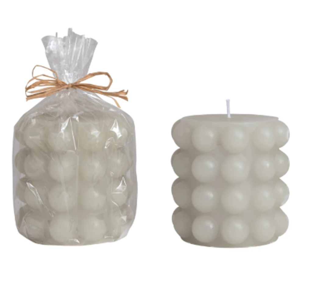 Unscented Hobnail Pillar Candle New * Gifts & Speciality