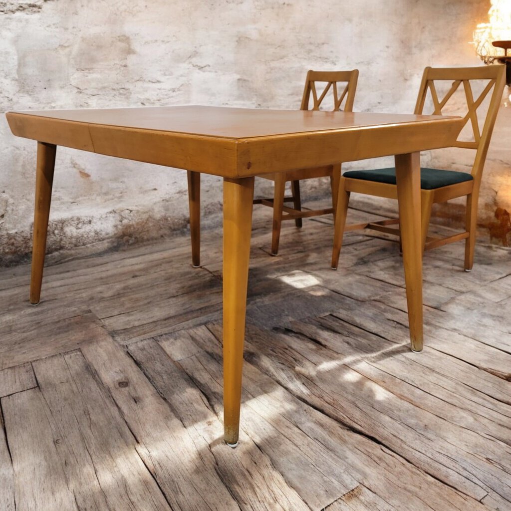 6262 Birch Mid Century Expansion Dining Set with 4 Chairs
