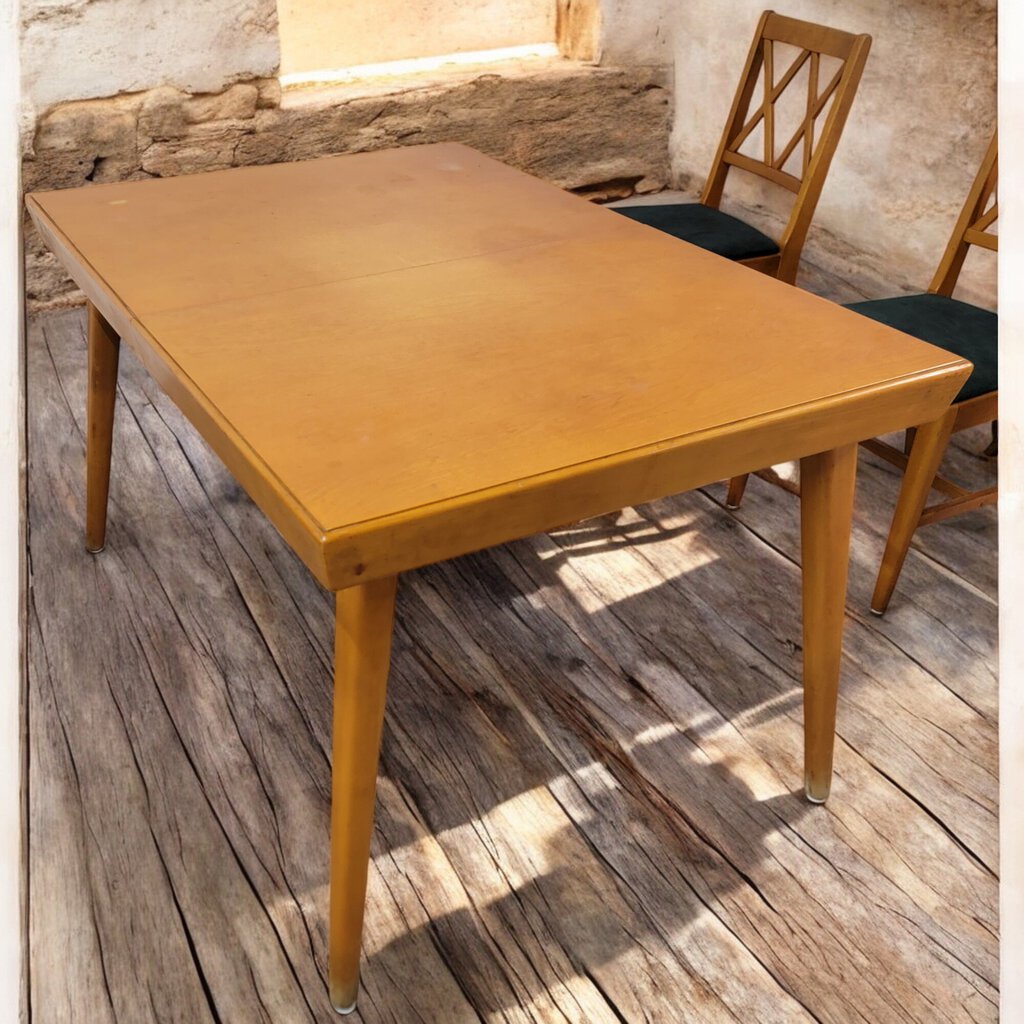6262 Birch Mid Century Expansion Dining Set with 4 Chairs