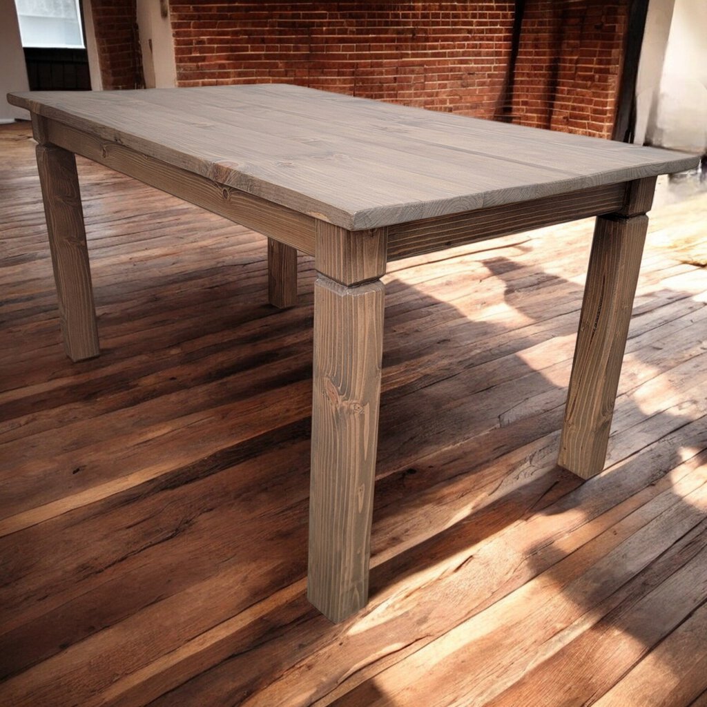 6289 Handcrafted Natural Pine Log Dining #Table