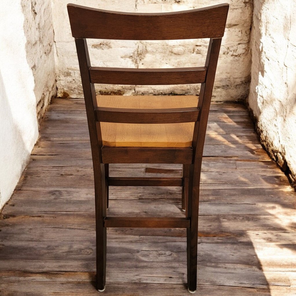 6324 Cherry and Maple Stained Slat Back Bar Chair