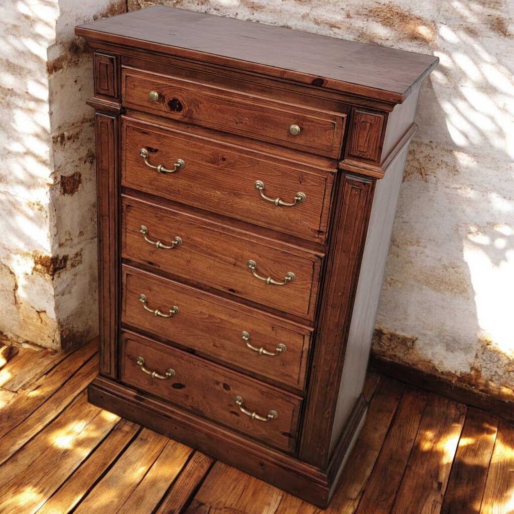 6330 Traditional Mexican Pine 5 Drawer Chest