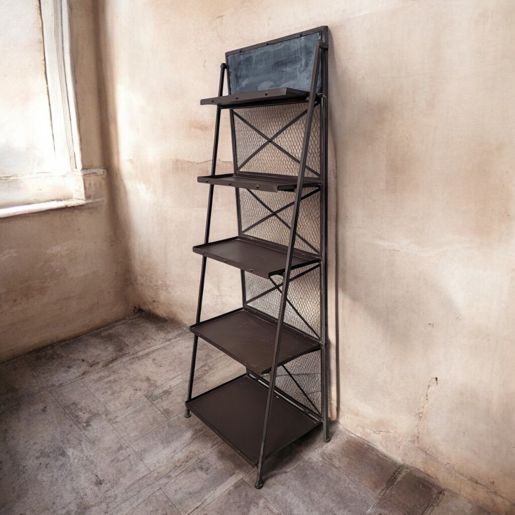 6419-6420 Industrial Farmhouse Folding Shelf ~ Furniture