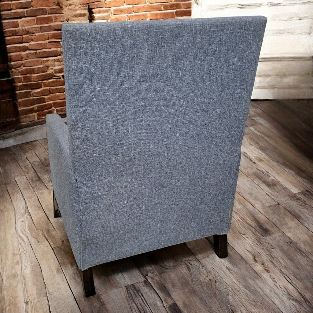 6452 Modern Blue Tweed Recliner