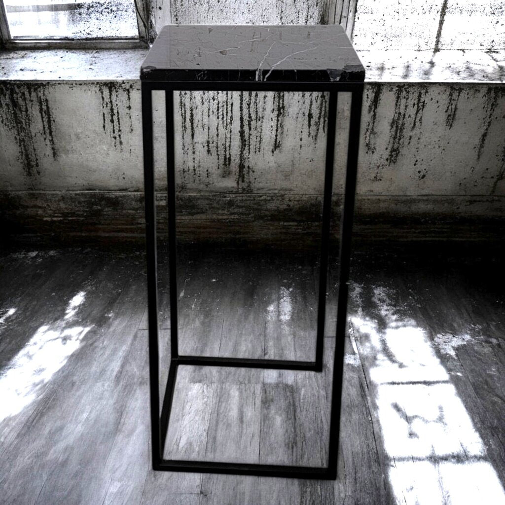 6462 Black Marble and Metal Plant #Stand