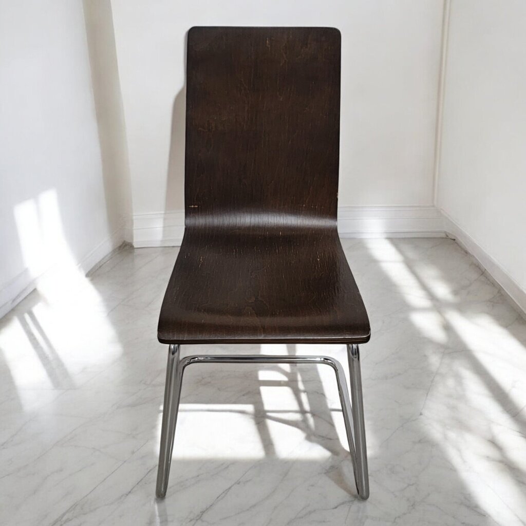 6469 Modern Chrome and Bentwood Side Chair