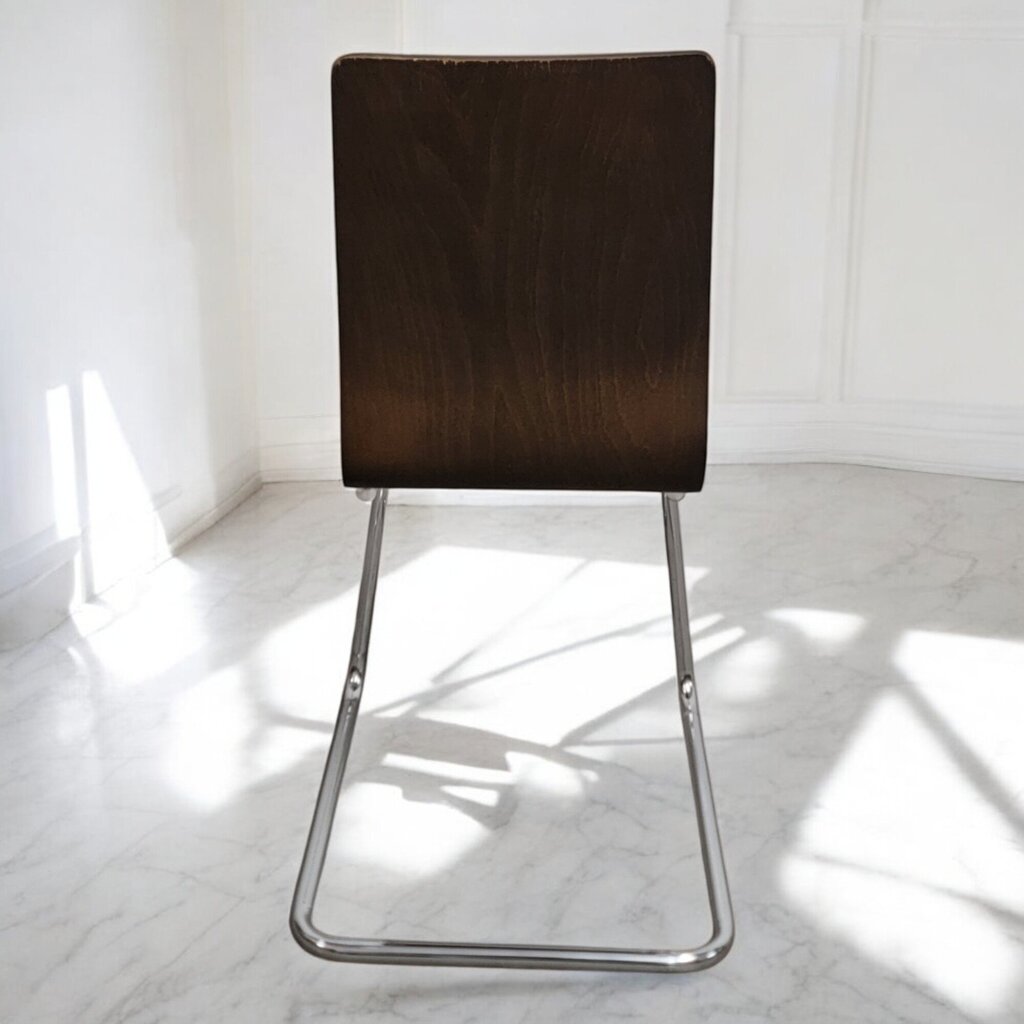 6469 Modern Chrome and Bentwood Side Chair