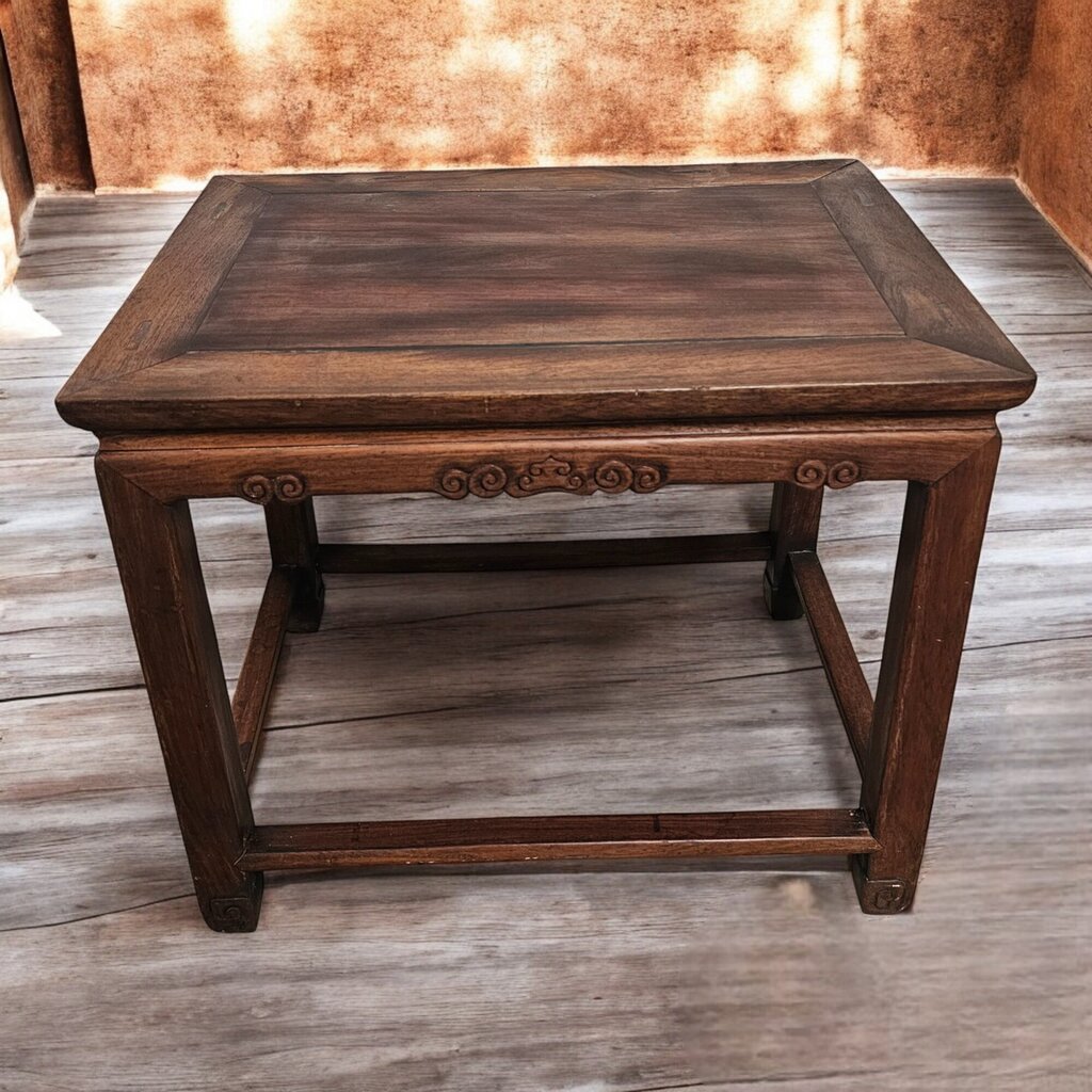 6485 Antique Mortise and Tenon Mahogany Side #Table