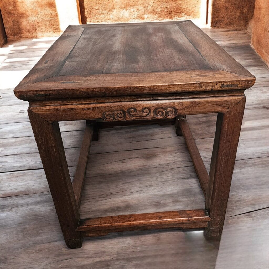 6485 Antique Mortise and Tenon Mahogany Side #Table