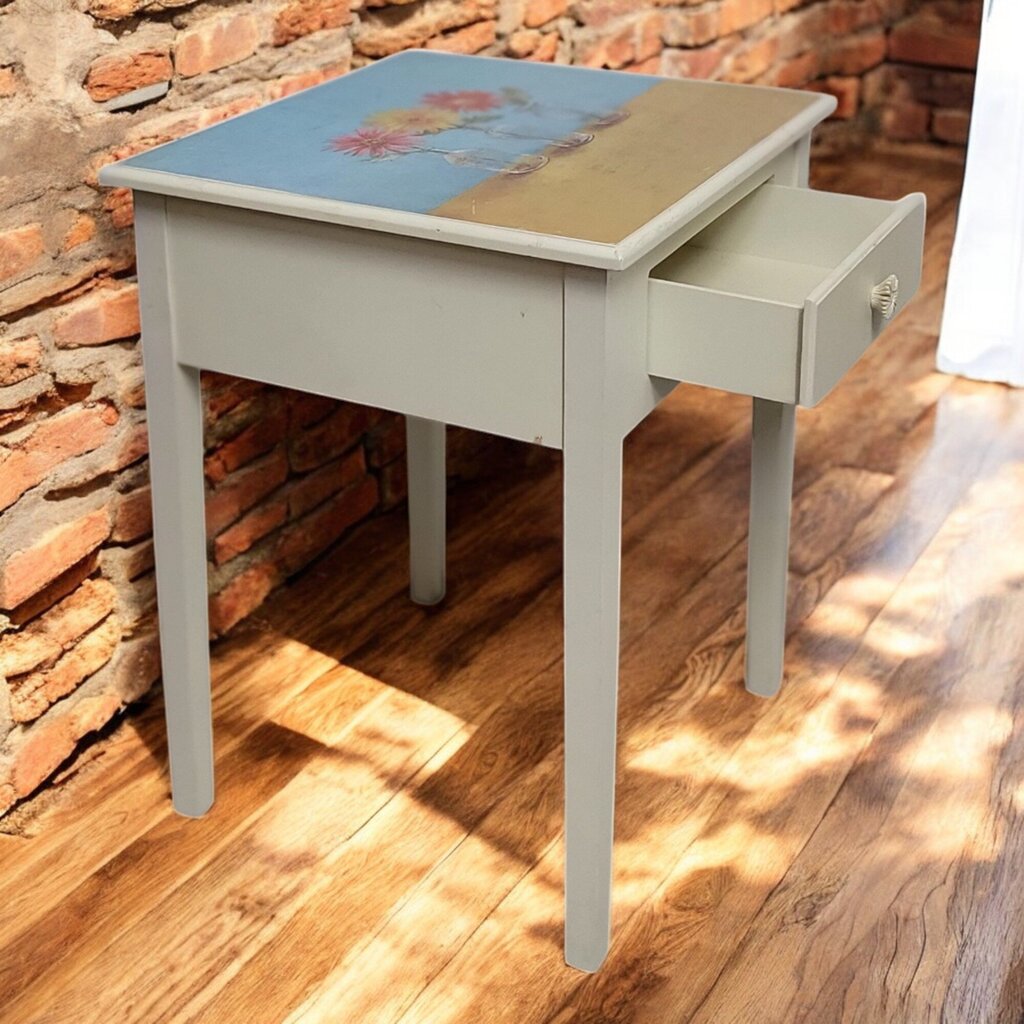 6505 Gerber Daisy by Tim Coffey Side #Table with Drawer