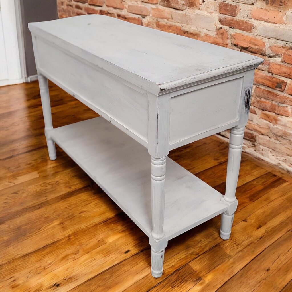 6530 Distressed White 2 Drawer #Buffet with Shelf