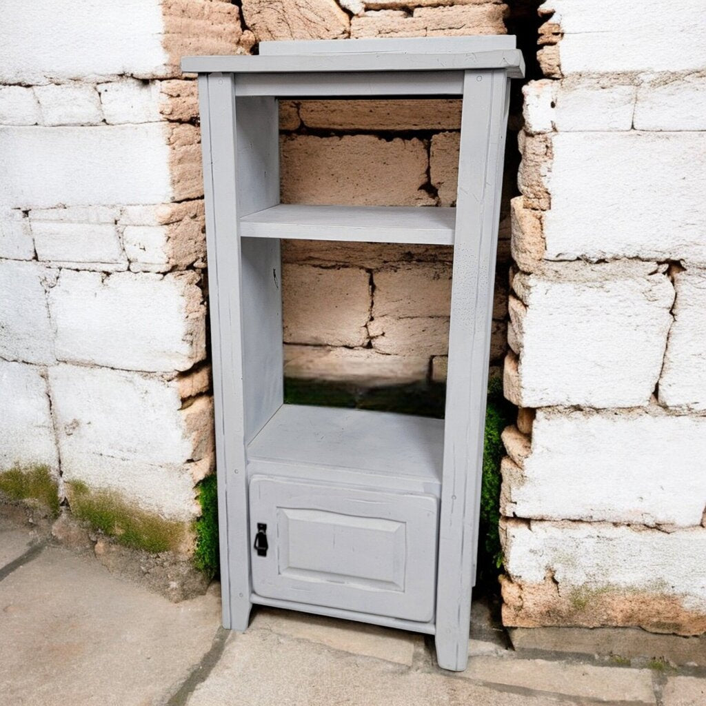 6538 Shabby White Solid Wood Cabinet #Bookshelf