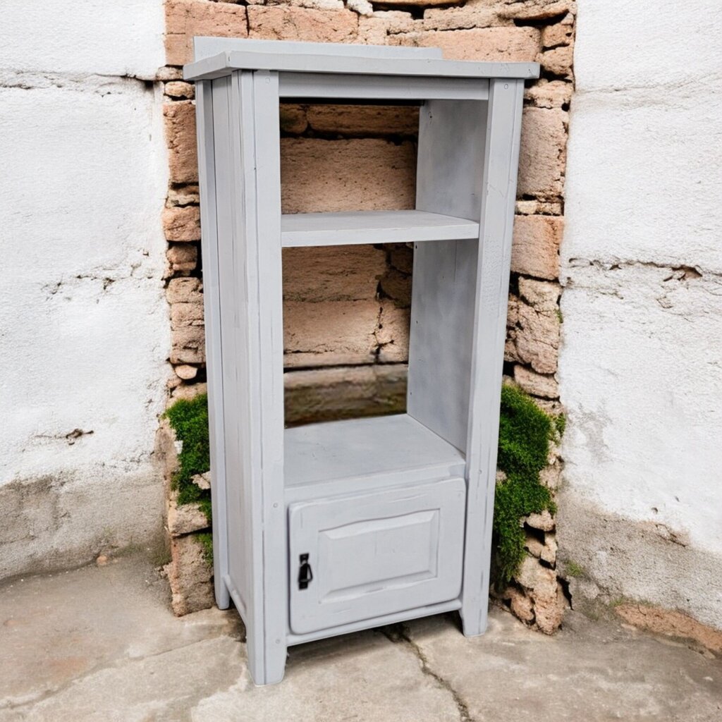 6538 Shabby White Solid Wood Cabinet #Bookshelf
