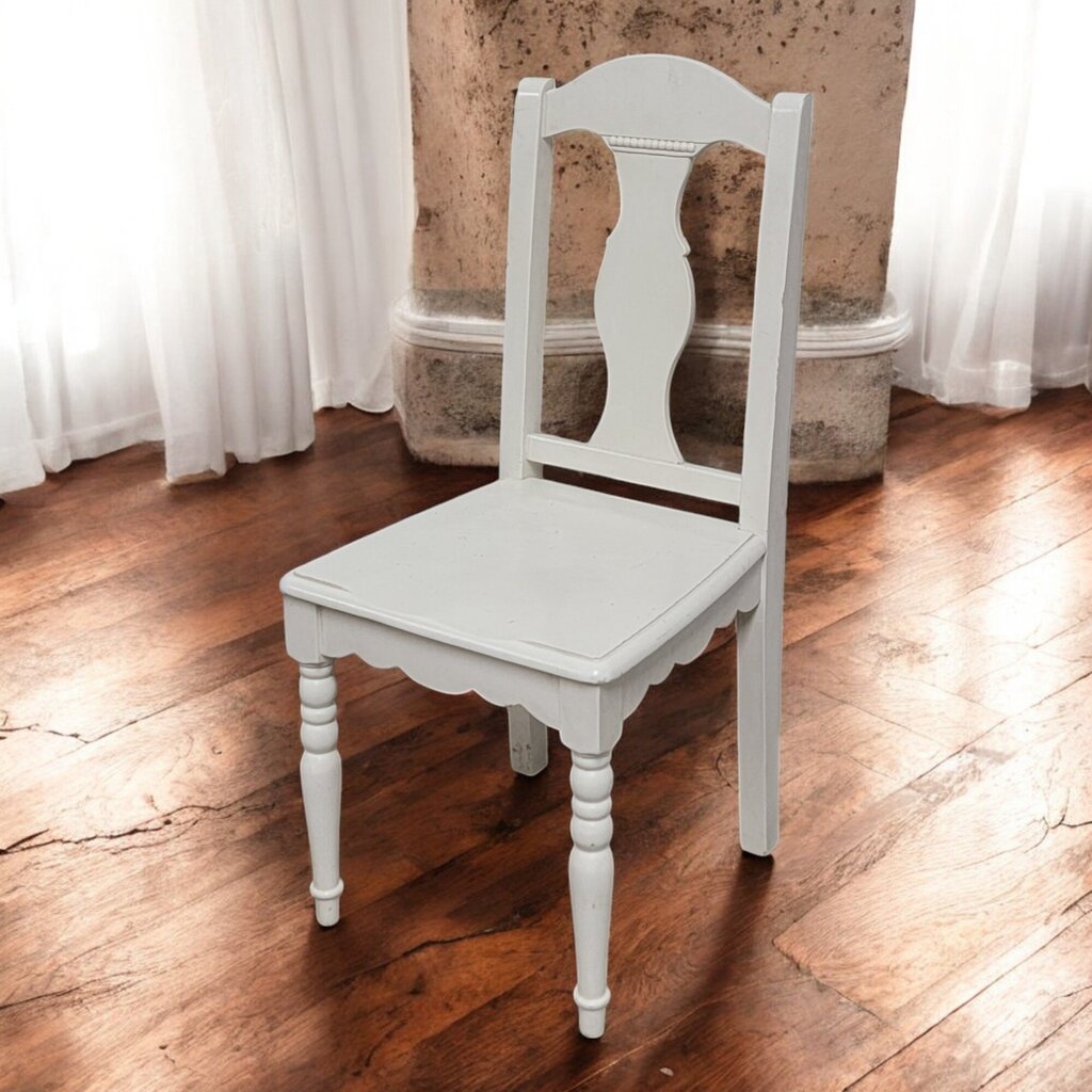 6550 Traditional White Side Chair