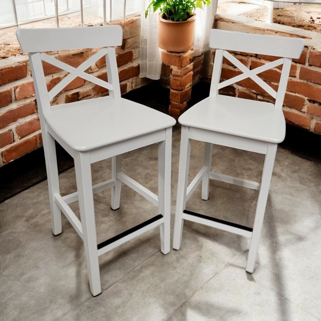 6554-6555 Petite White Farmhouse #Barstool