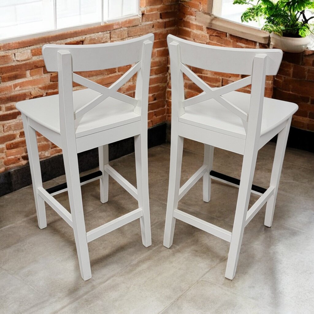 6554-6555 Petite White Farmhouse #Barstool