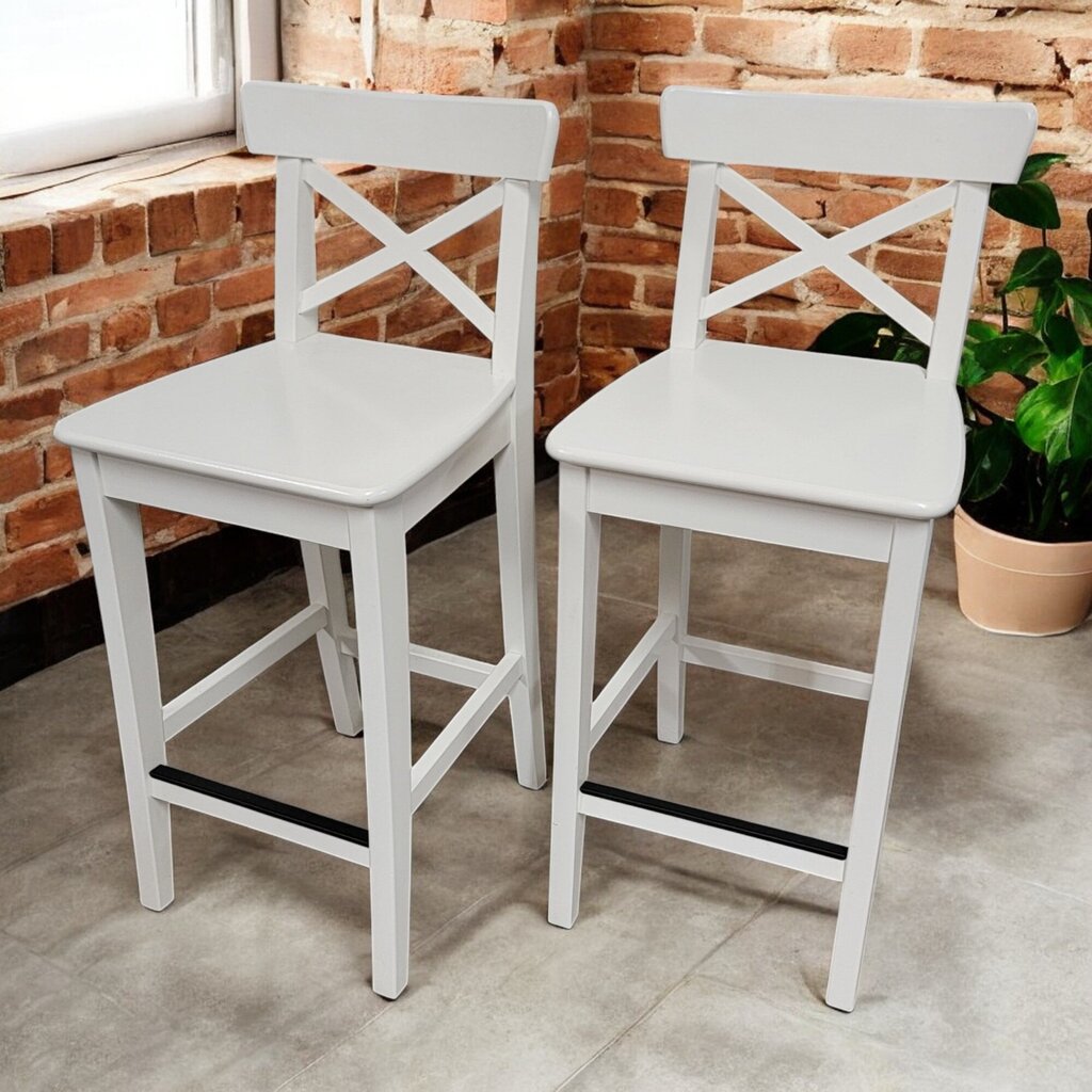 6554-6555 Petite White Farmhouse #Barstool