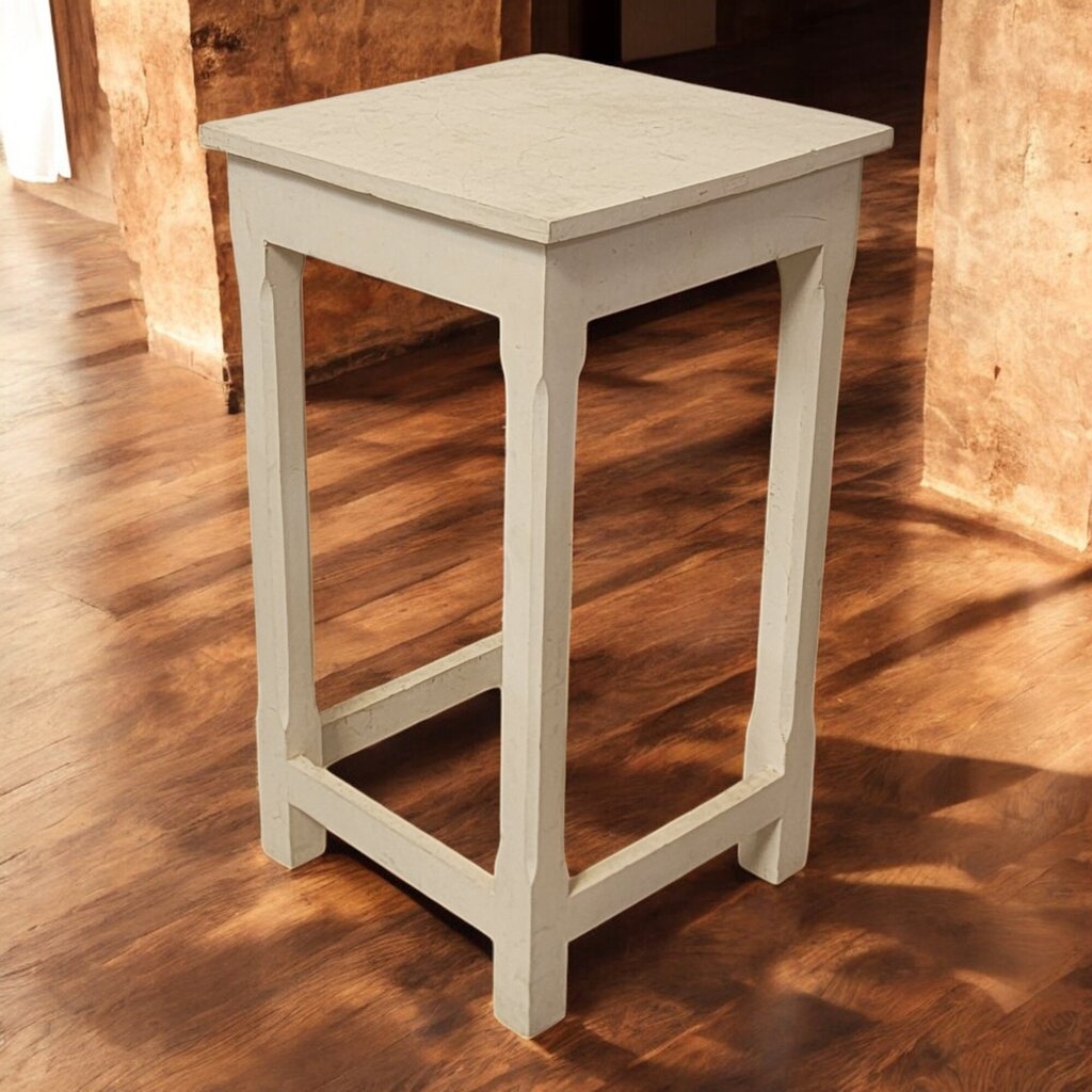 6576 Shabby White Plant Stand
