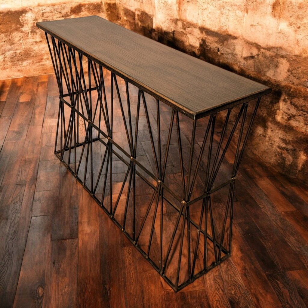 6582 Copper Metal Art Deco Console #Table