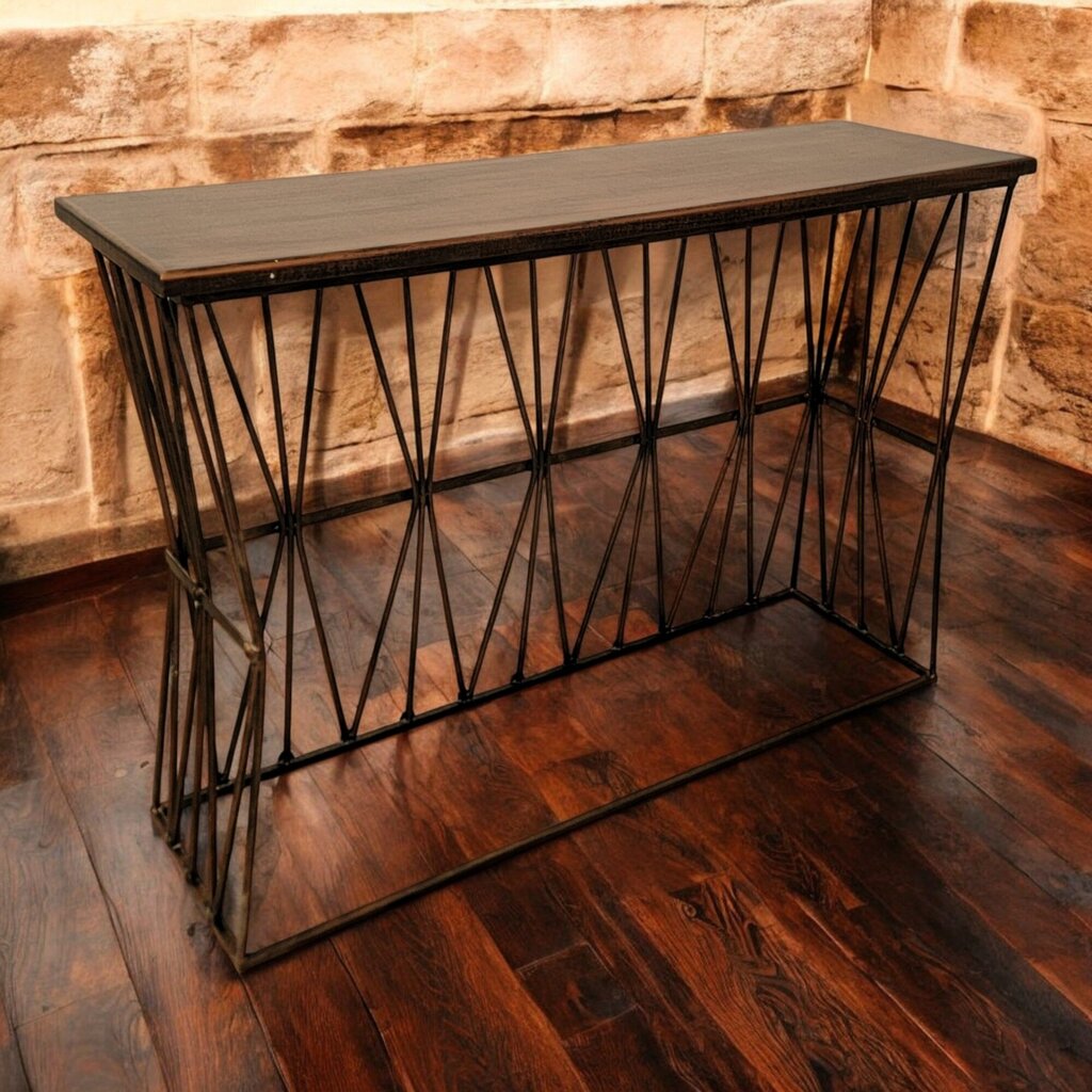 6582 Copper Metal Art Deco Console #Table
