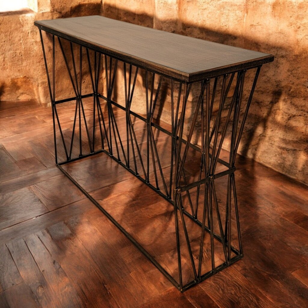 6582 Copper Metal Art Deco Console #Table