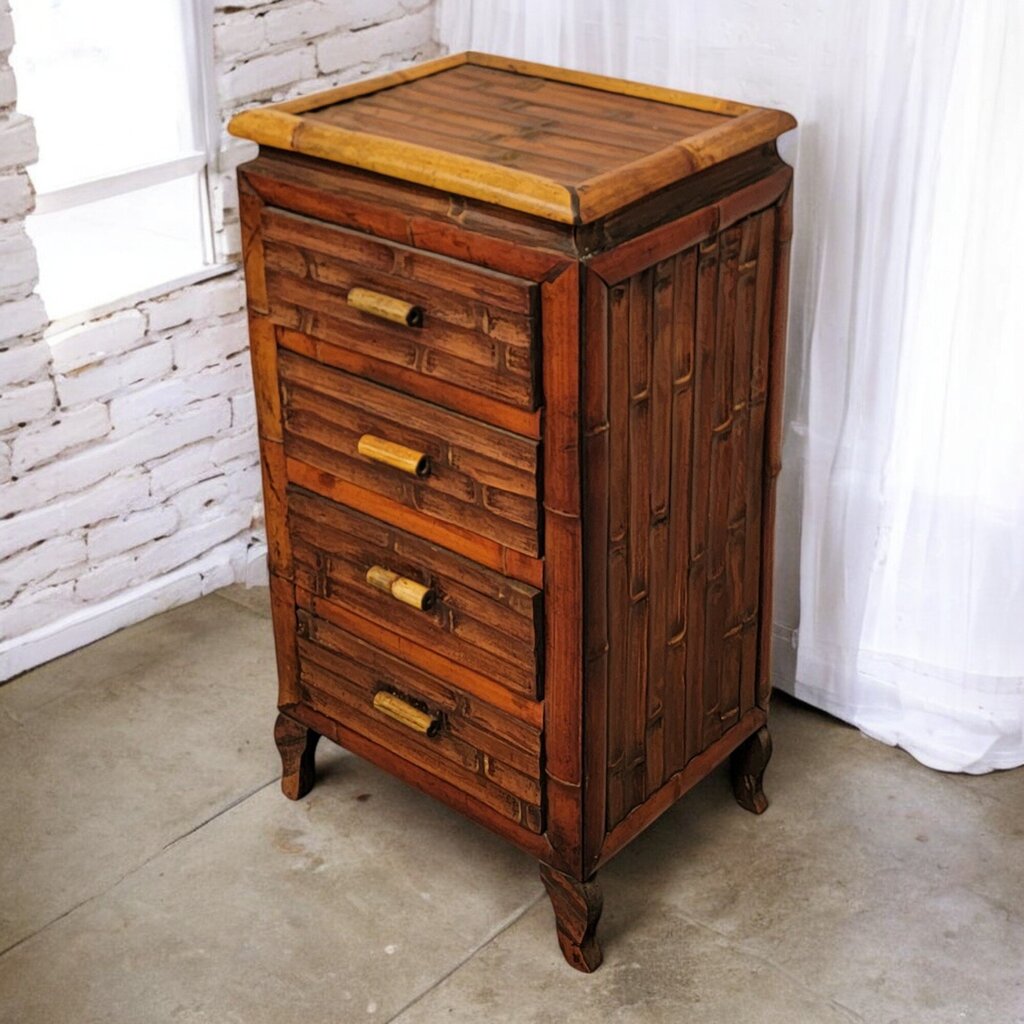 6589 4 Drawer Asian Bamboo #Chest