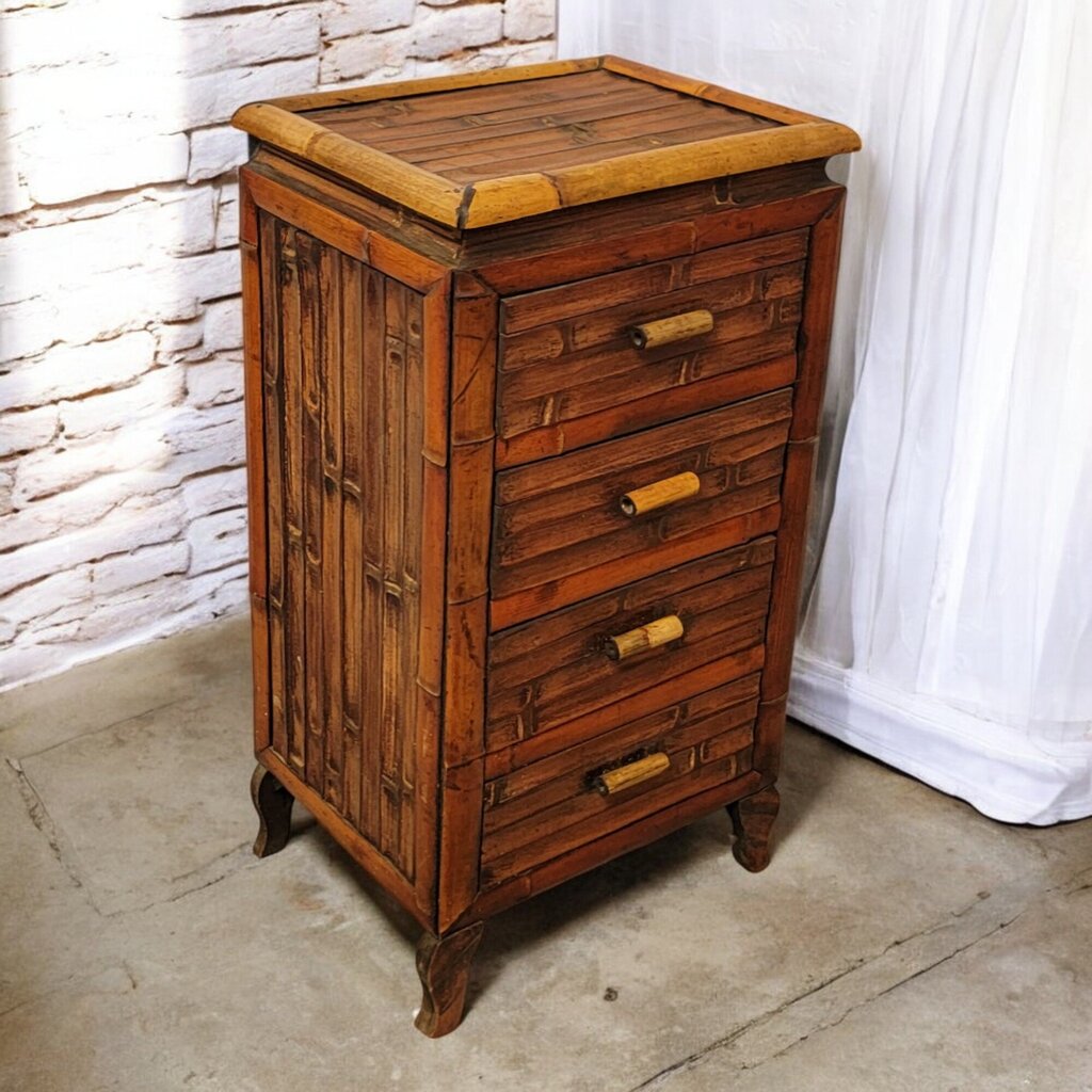 6589 4 Drawer Asian Bamboo #Chest