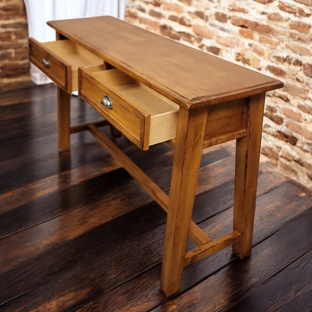 6600 Rustic Craftsman Style 2 Drawer Console Table