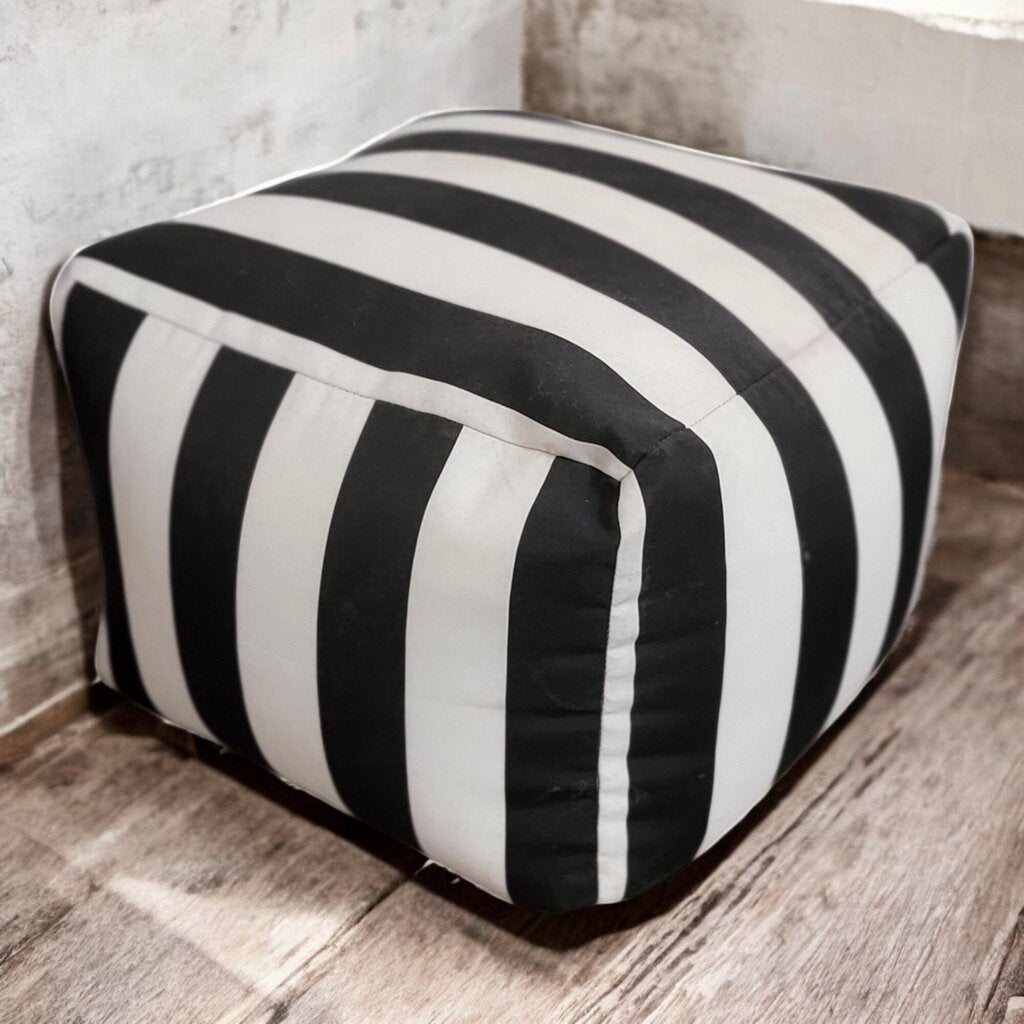 6604 Striped #Ottoman Pouf