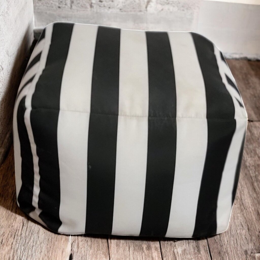 6604 Striped #Ottoman Pouf