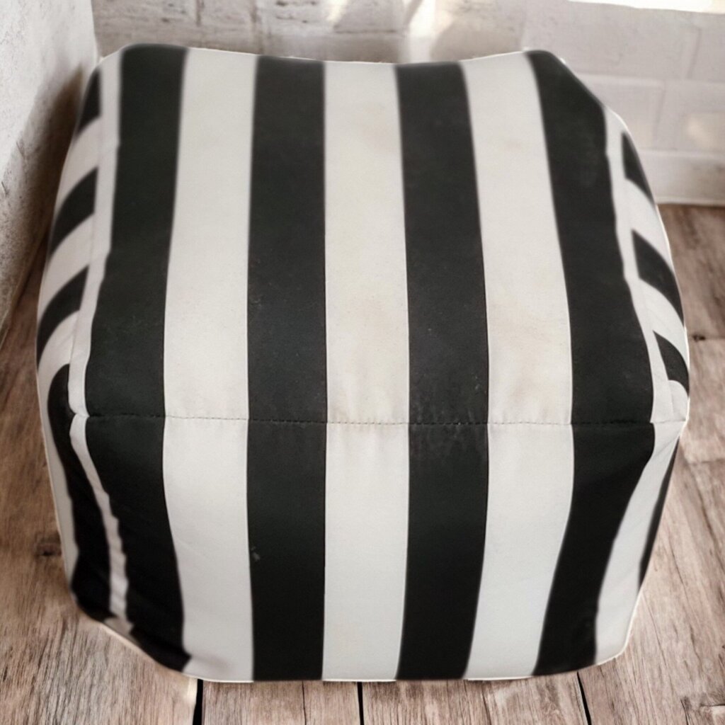 6604 Striped #Ottoman Pouf