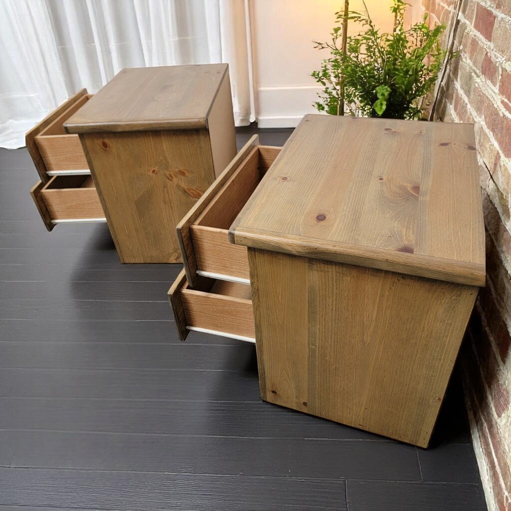 6622-6623 Southwestern Pine and Saguaro Rib 2 Drawer #Nightstand