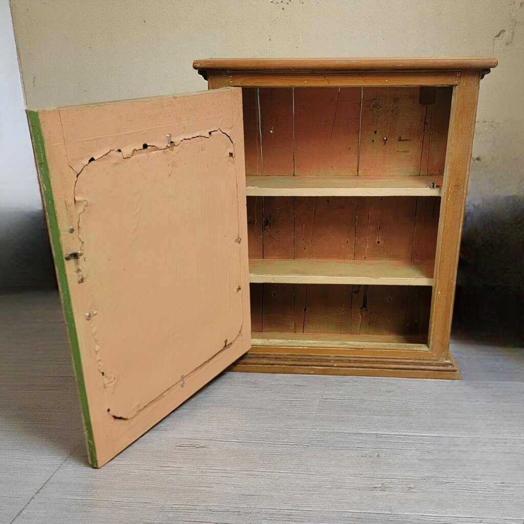 6631 Antique Solid Wood Mirrored #Cabinet