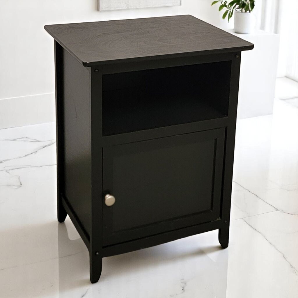 6657 Black Oak Cabinet Side #Table