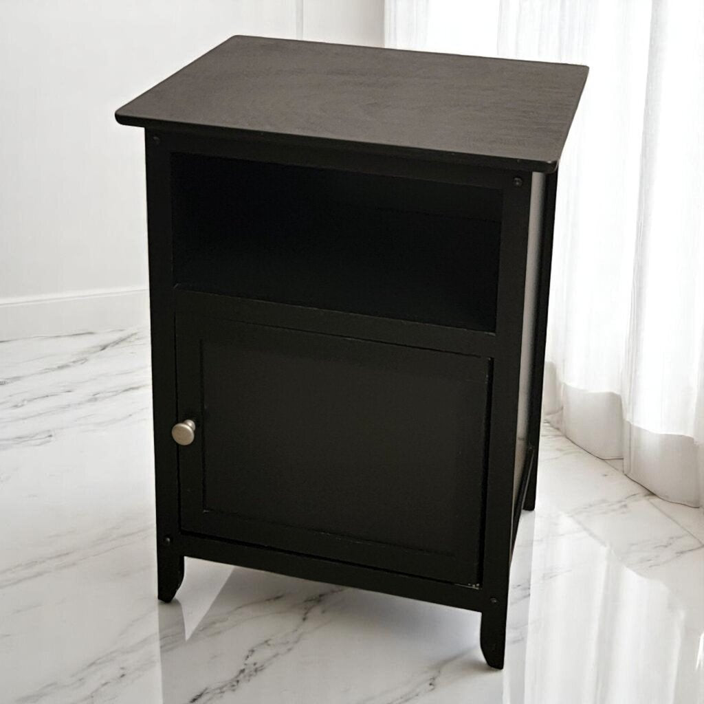 6657 Black Oak Cabinet Side #Table
