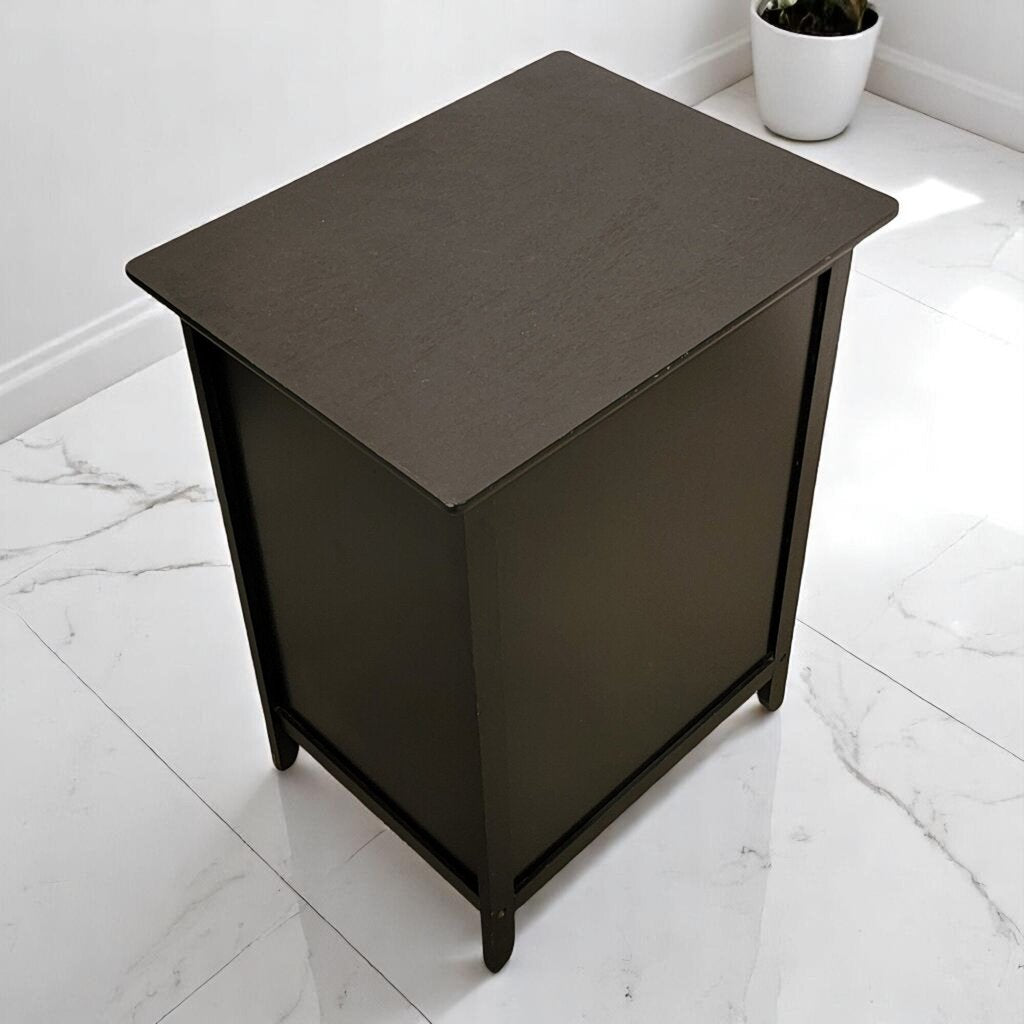6657 Black Oak Cabinet Side #Table