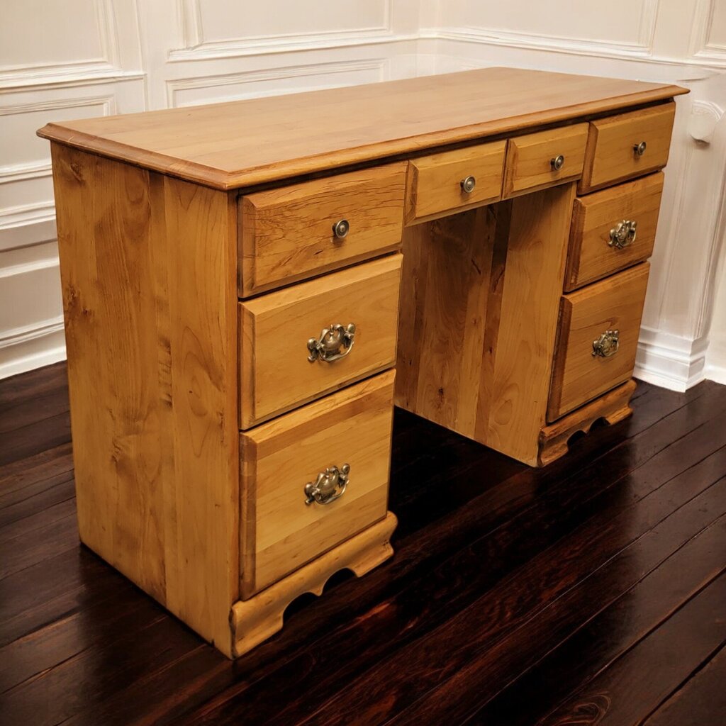 6720 Solid Wood 7 Drawer Student #Desk