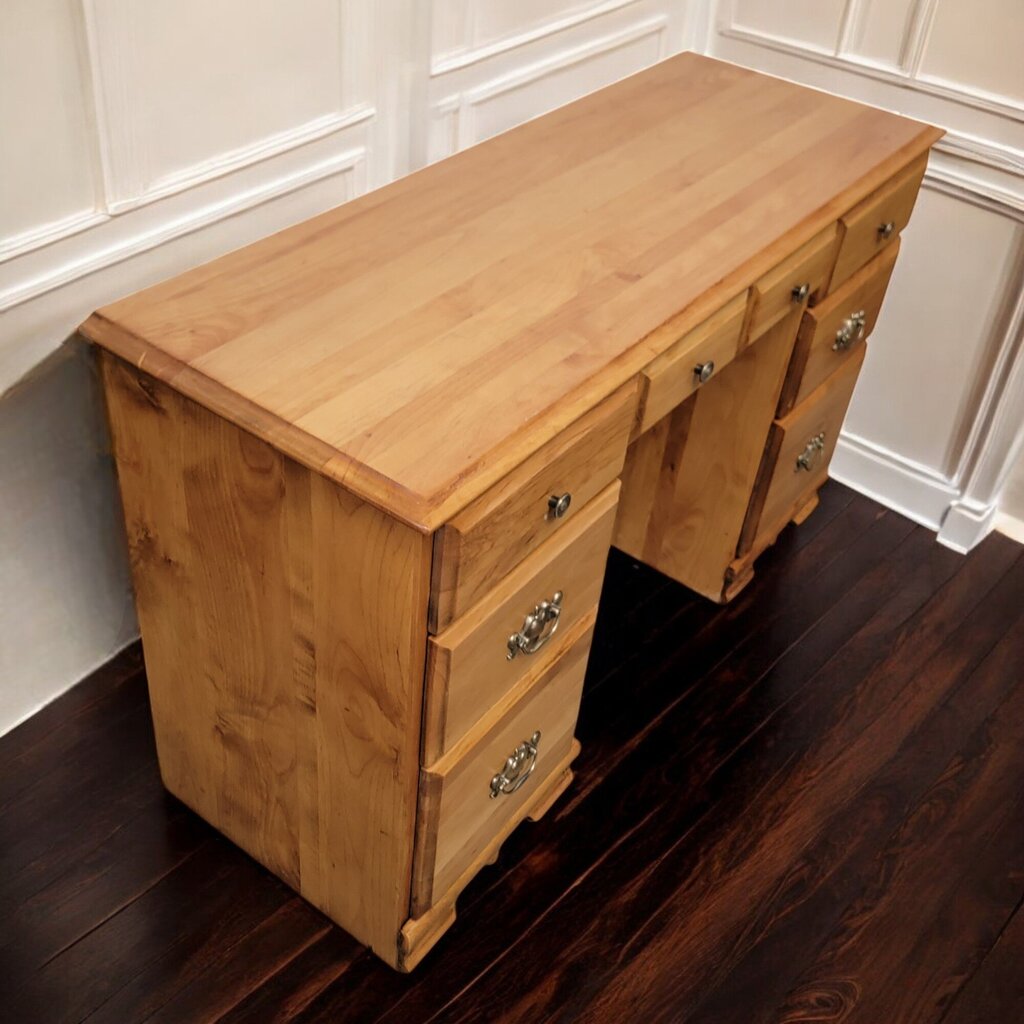 6720 Solid Wood 7 Drawer Student #Desk