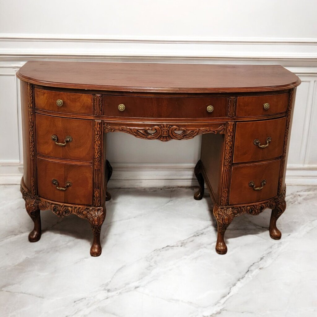 6724 Antique Victorian Cherry 7 Drawer #Desk/ Vanity