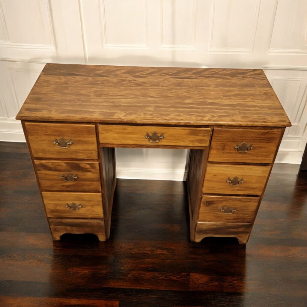6730 Solid Wood Colonial 7 Drawer Student #Desk