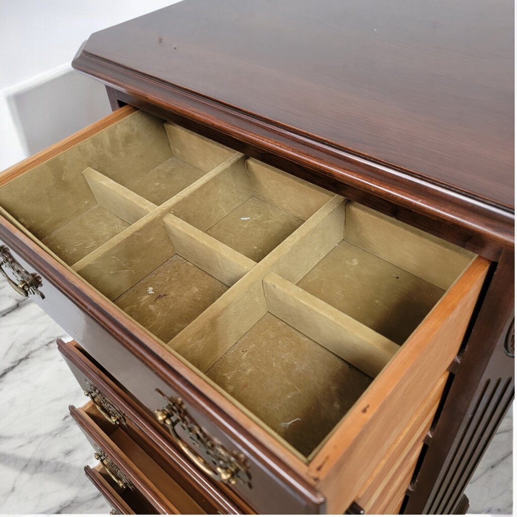 6733 Ethan Allen Dark Maple Colonial 7 Drawer Lingerie #Chest
