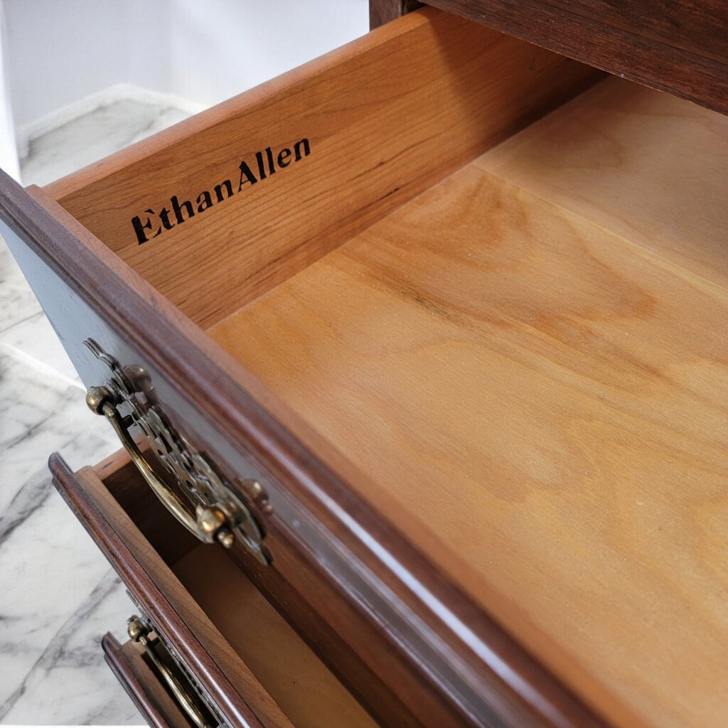 6733 Ethan Allen Dark Maple Colonial 7 Drawer Lingerie #Chest