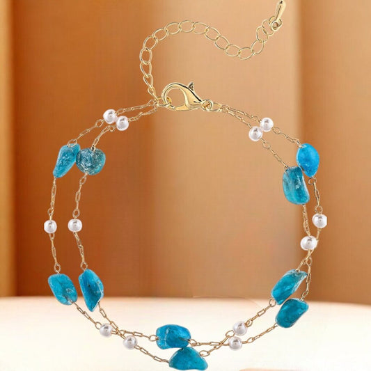 Stone Quartz Chain Bracelet New JEWELRY *Wholesale* Butterfly