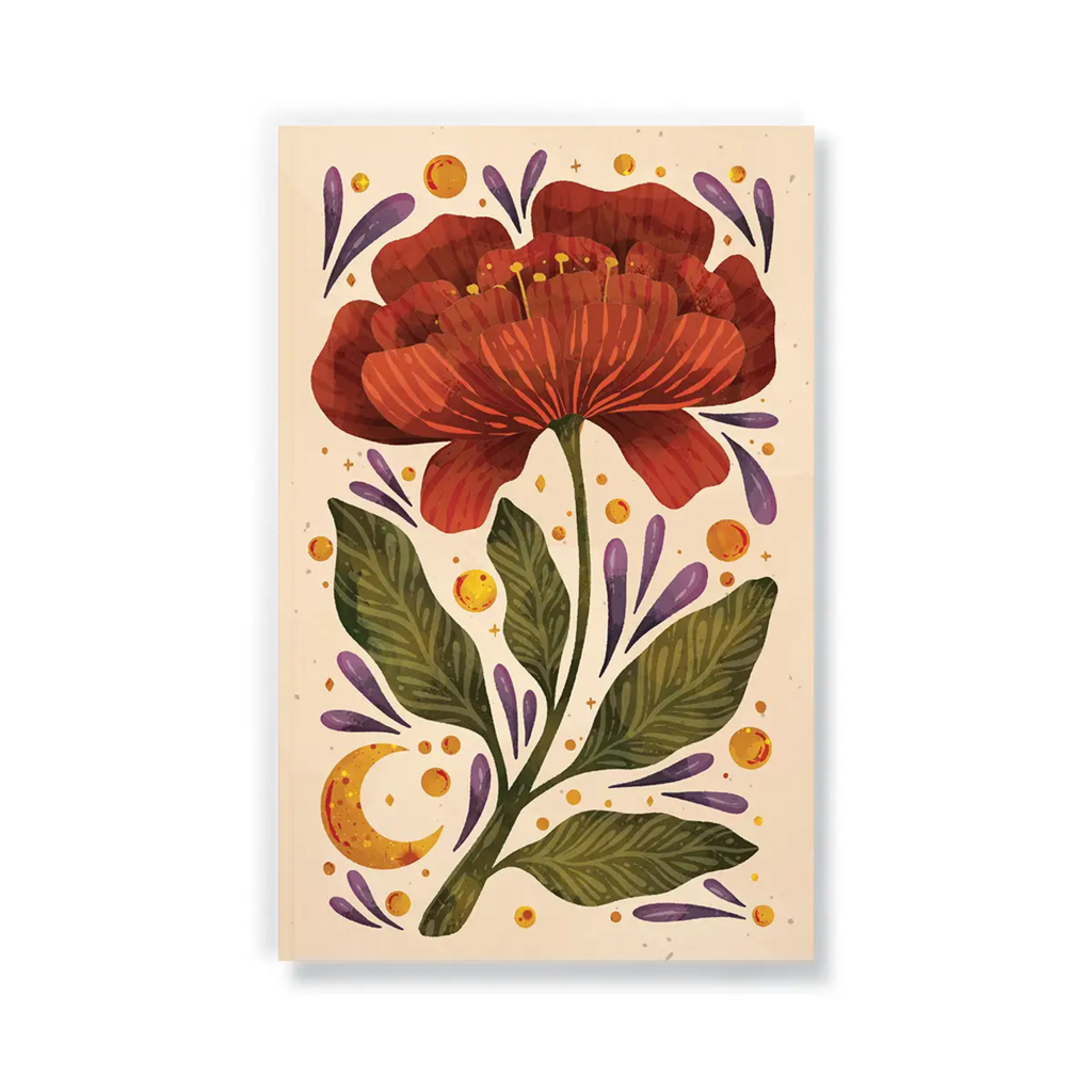 Burgundy Bloom Classic Layflat Notebook * Stationary | Journals | Stickers | Writing | Paper