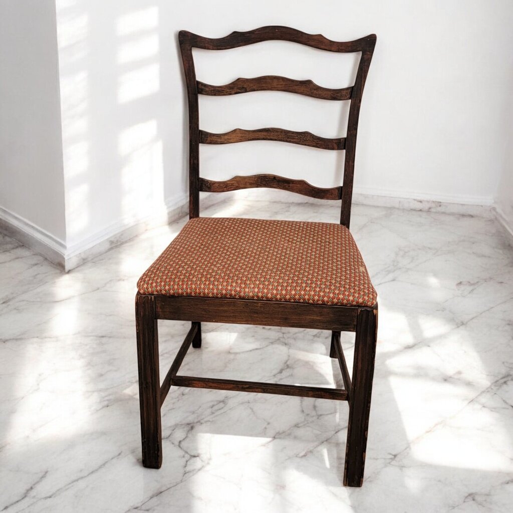 6896 Antique Ladderback Upholstered Chair Furniture