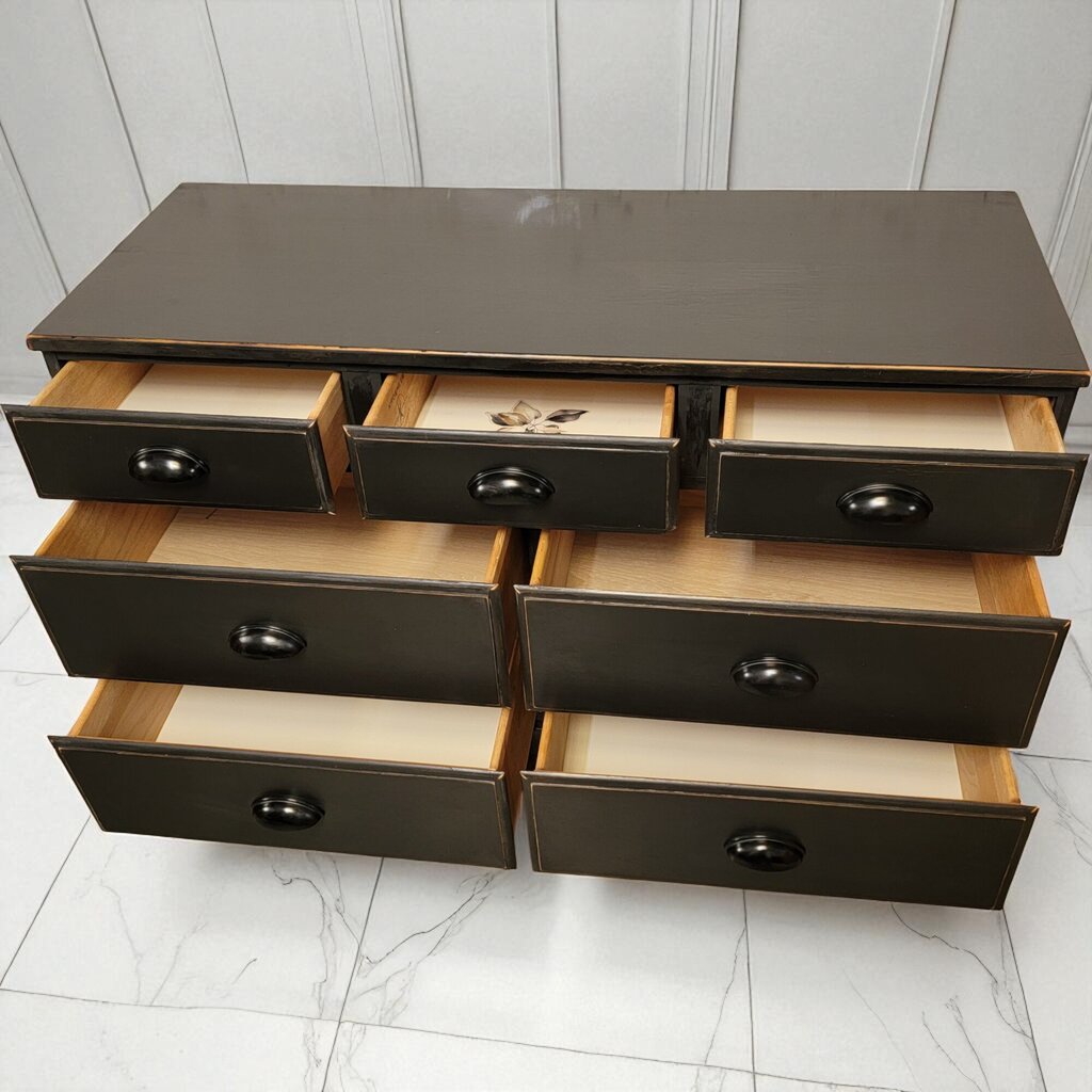 7002 Black 7 Drawer #Dresser