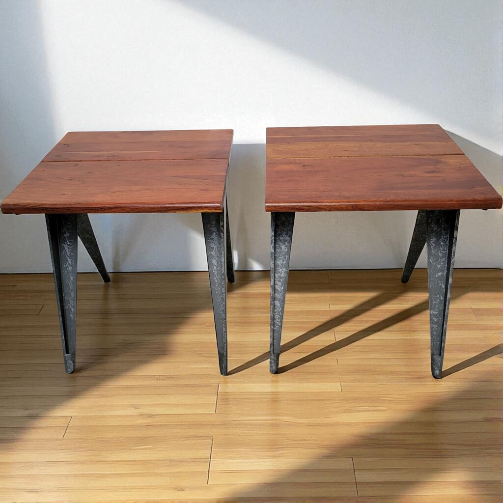 7003-7004 Metal Idustrial Mangowood Side #Table